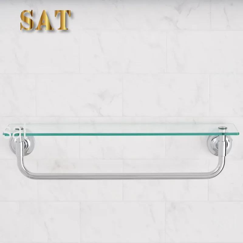 Description Picture 3 of itemBetter Homes & Gardens Chandler 18" Towel Bar With Glass Shelf, Chrome