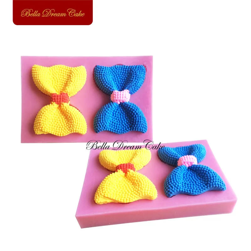Description Picture 6 of item3D Small Bowknot Design Silicone Mold for Cupcake Topper Fondant Chocolate Mould DIY Clay Model Cake Decorating Tools Bakeware