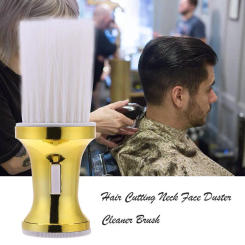 Hair Cutting Neck Face Duster Bath Powder Cleaner Brush Salon Tools (Gold)