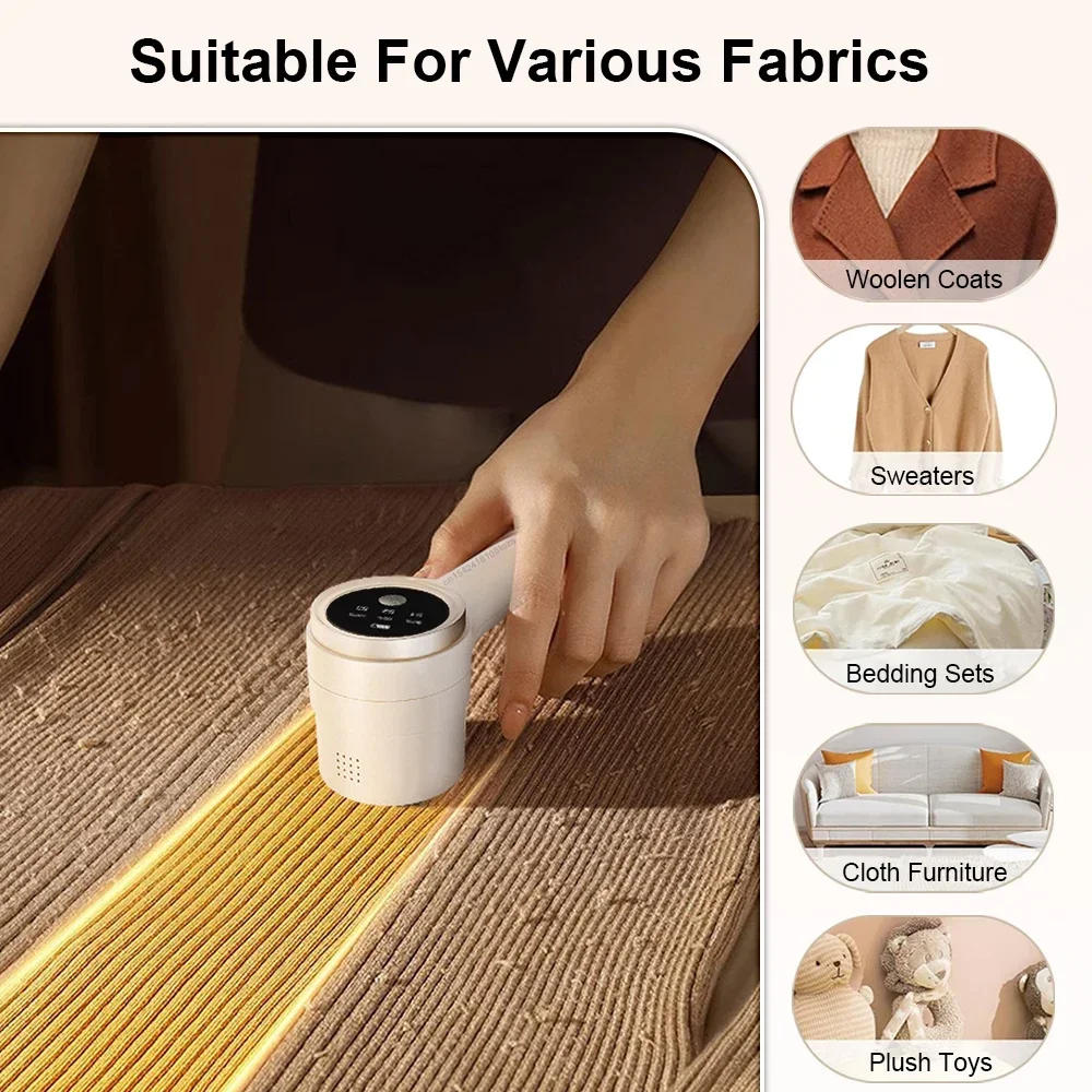 Description Picture 3 of itemLint Remover for Clothing Portable Electric Fuzz Pellet Remover LED Display Rechargeable for Clothes Fabric Shaver Fluff Remover