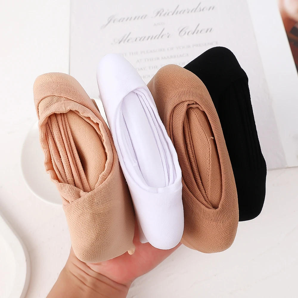 Description Picture 6 of item10/20pairs Transparent Invisible Socks Women Summer Thin Boat Socks Non-slip High Heels Slippers Seamless Ice Silk Ankle Sox