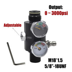 HPA Air Tank Cylinder Regulator New Design Dual Gauges Air Valve Fill Station Adjustable Output Pressure Aquarium Accessories