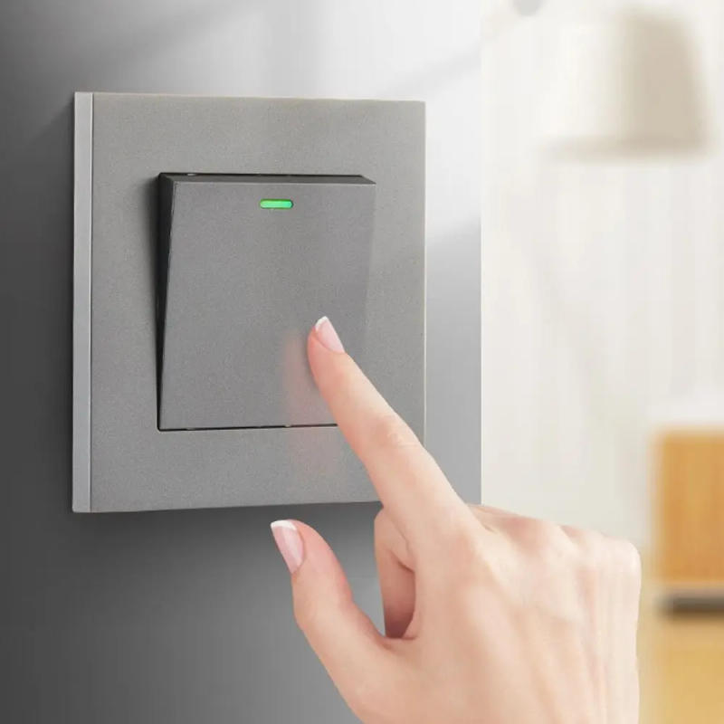 Description Picture 5 of itemNew Matte Grey Wall Switches 1Way Button Home Accessories Wall Light Switch Panel Durable with LED Lamp 1/2/3/4 Gang