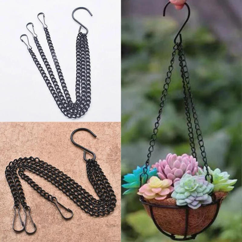 Description Picture 3 of item1Pc Flower Pot Hanging Basket Chain Replacement Plant Hanger Iron Flower Pot Bird Feeders Hanging Basket Chain Other Ornaments