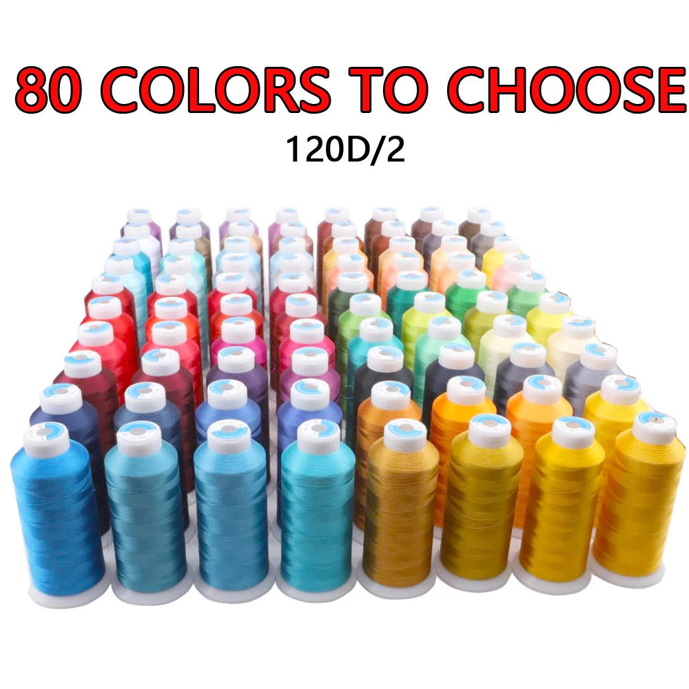 Description Picture 2 of itemReal 120D/2 High Tenacity Big Roll 4000m Colors Polyester Embroidery Thread for Machine Use 80 Colors to Choose