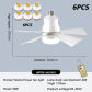 White-6 PCS