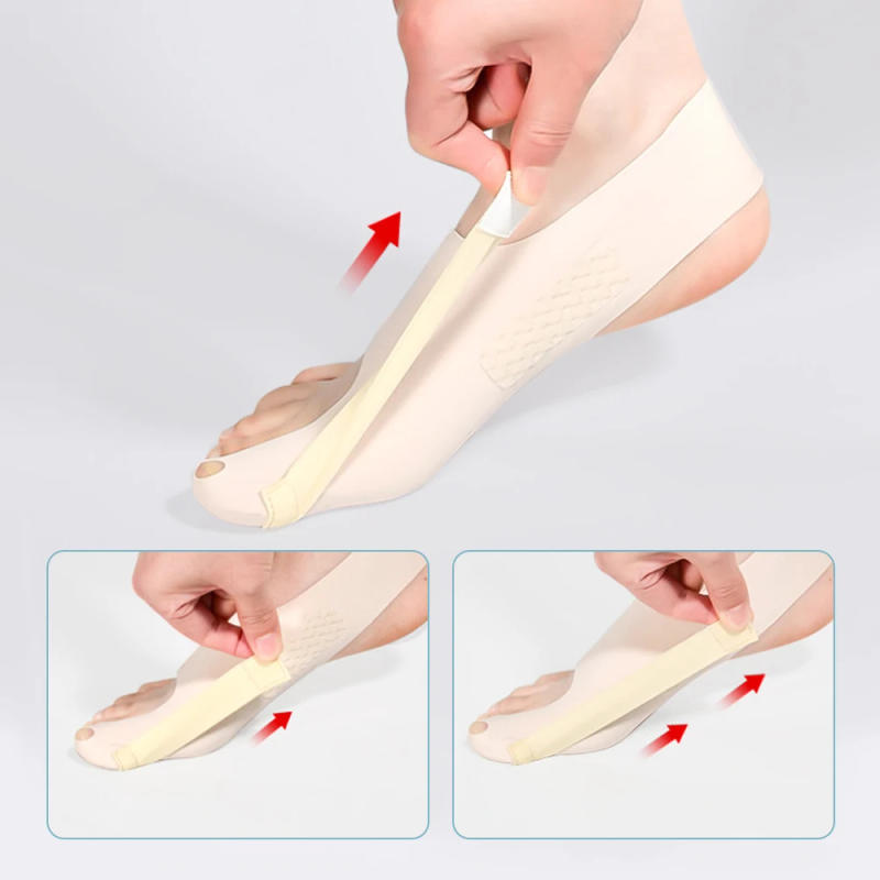 Description Picture 6 of item1PC Big Toe Bunion Corrector Adjustable Orthopedic Socks Toes Separator Pain Relief Hallux Valgus Feet Protector Foot Care Tools