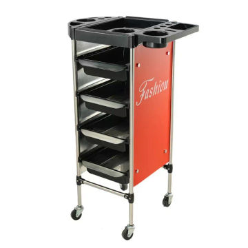 Beauty Salon Trolley Rolling Cart Hair Styling Tray with Drawers SPA Hairdressing Station Barber Service Cart Storage Stand