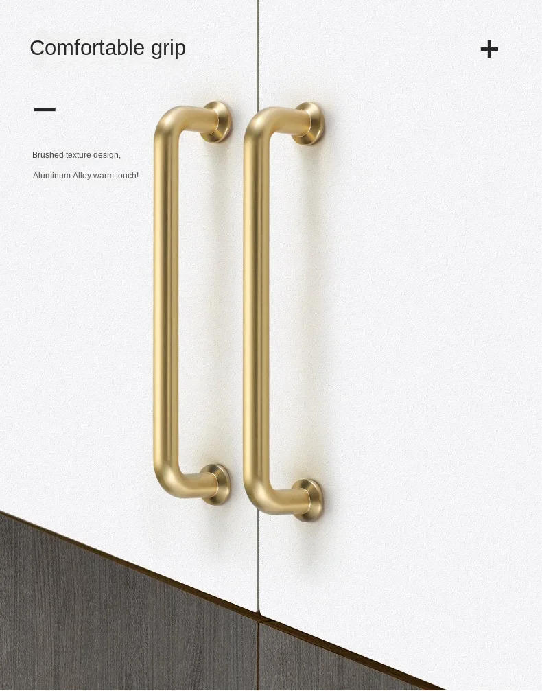 Description Picture 5 of itemZinc Alloy Pearl Gray Gold Cabinet Handles Solid Drawer Knobs Kitchen Cupboard Door Pulls Furniture Handle Cabinet Hardware