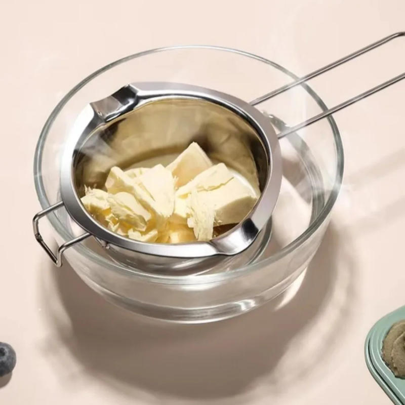 Description Picture 4 of itemWholesale Bakeware Wax Candle Candy Melts Chocolate Double Boiler Metal Stainless Steel Chocolate Warmer Melting Bowl