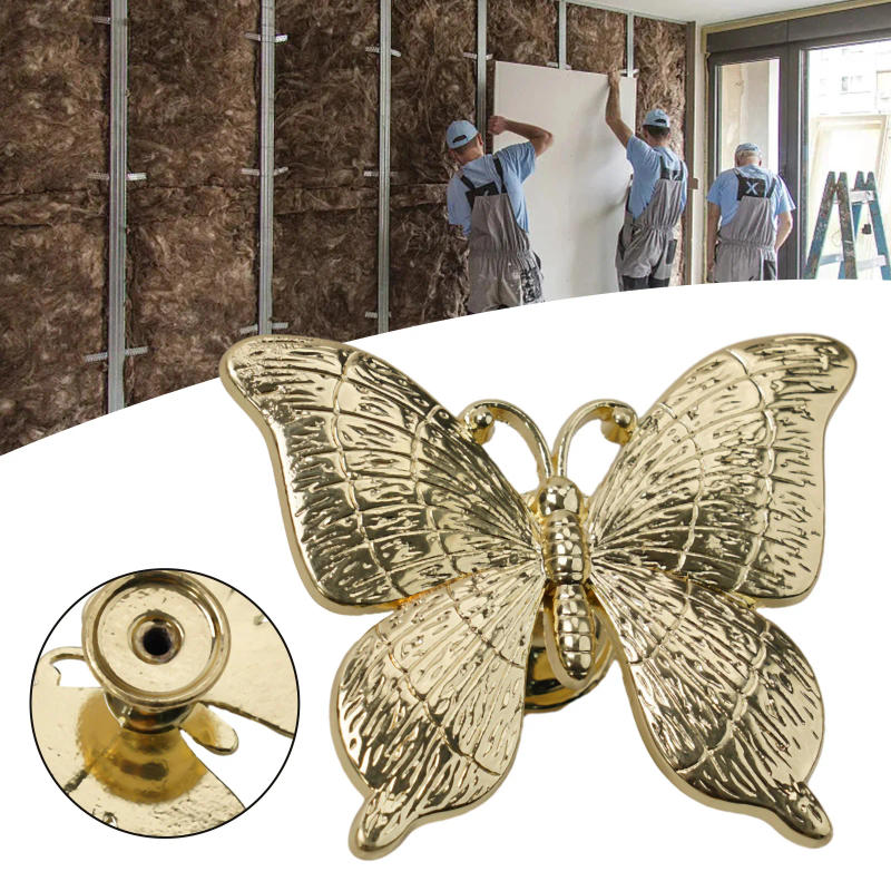Description Picture 4 of itemHard Home Decoration Cabinets Handle Furniture Handle Door Cabinets Knobs Multi-layer Zinc Alloy Butterfly Shape