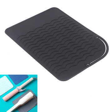 Multi-function Non-slip Flat Silicone Heat Resistant Mat For Curling Iron Hair Straightener Travel Hair Styling Tool