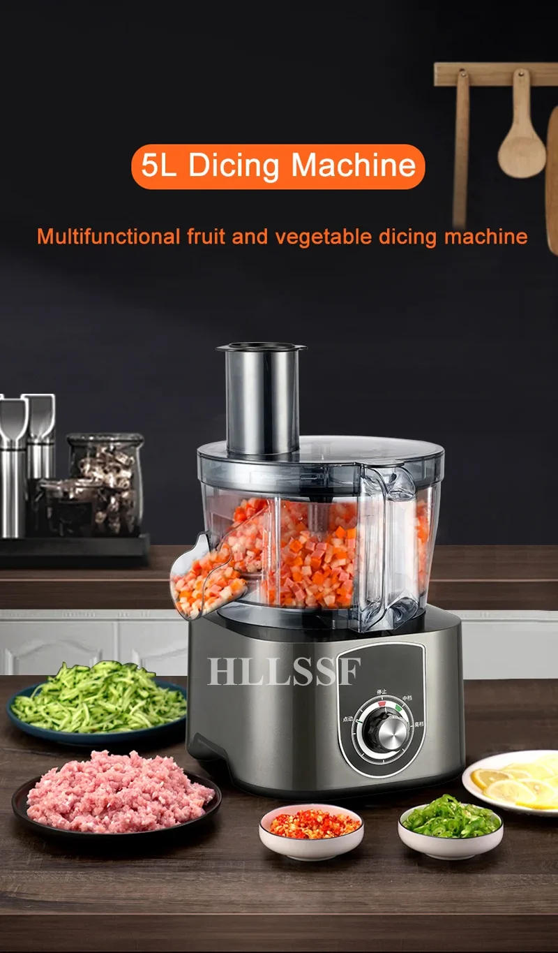 Description Picture 3 of itemAutomatic Vegetable Dicing Machine Commercial Carrot Potato Onion Granular Cutter Dicer Electric Multifunctional Lemon Slicer