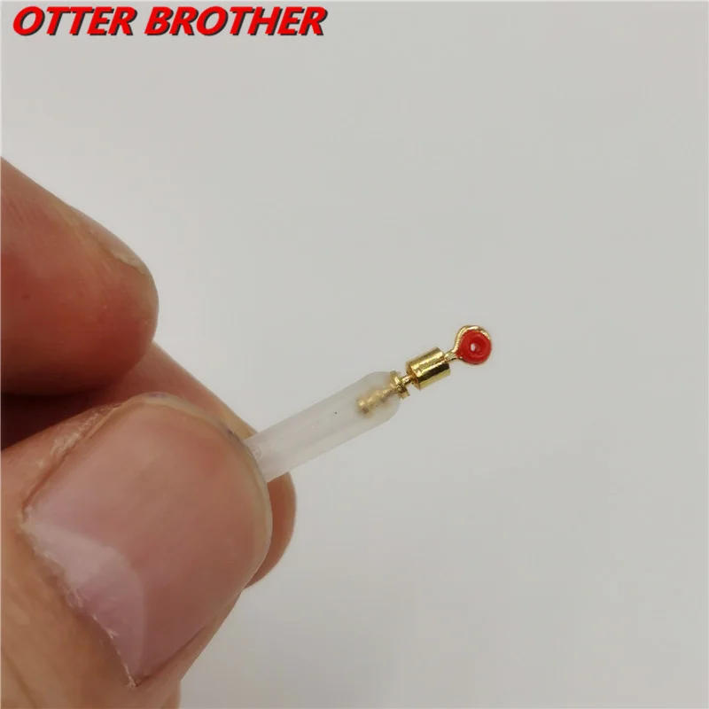 Description Picture 5 of item10pcs/lot Fishing Gear float rest Organic silicone float Copper Head Block Rotation Drift Fishing tube Soft core material Tools