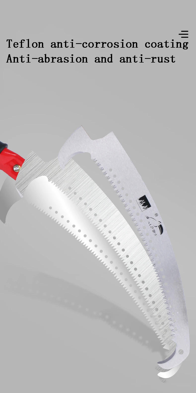 Description Picture 6 of itemSingle/Double Hook High Branch Saws High Altitude Telescopic Reciprocating Hand Saws Branch Garden Telescopic Pruning Tools