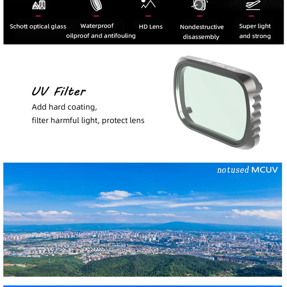 Description Picture 4 of itemDrone Filters For DJI Mavic Air 2S Lens Filter UV/CPL/NDPL4/8/16/32/64/1000 Star Night GND Gradient For Mavic Air 2S Accessories