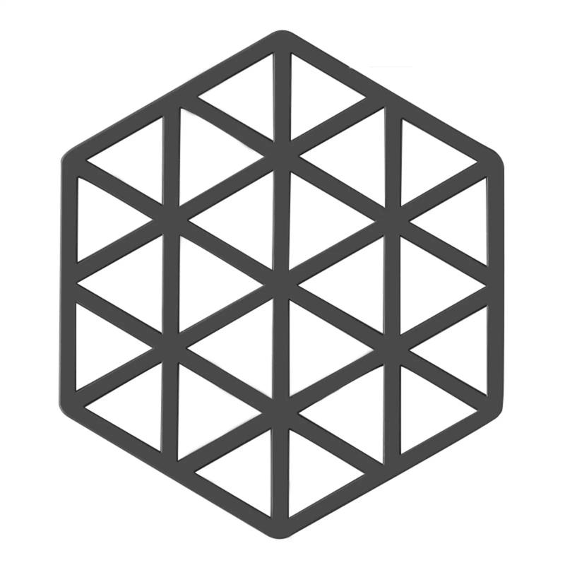 Description Picture 6 of item1pcs Silicone Trivet Mats And Hot Pads Hexagon Heat Resistant Multifuntion Kitchen Tool Counter Mat Silicone Placemat Pot Holder