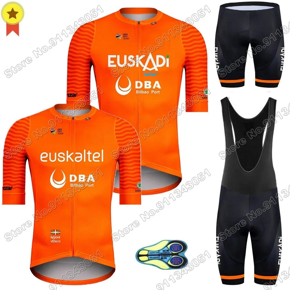 Description Picture 2 of item2021 Euskaltel DBA Euskadi Cycling Jersey Set Men Cycling Clothing Race Road Bike Suit Bicycle Bib Shorts Maillot Ropa Ciclismo