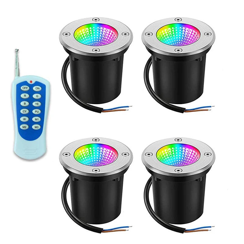 Description Picture 4 of itemLED RGB 7 Colors Garden Underground Lamps With Remote Control 10W 15W Outdoor IP67 Waterproof Buried Garden Recessed Lighting