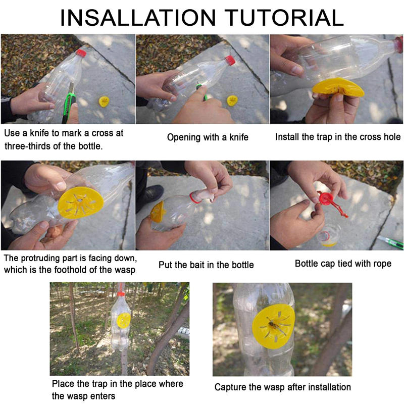 Description Picture 6 of itemWasp Trap Catcher Flower Shape Flying Insects Funnel Trap Bee Hornet Catcher Garden Outdoor Hanging Pest Control Tool 5/10/20Pcs