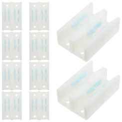 16 Sets Screw Sliding Door Swing Stop Closet 670X470X230CM Metal Barn Stopper for Track Guide