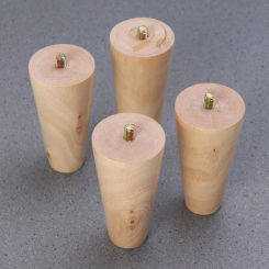 Solid Wood Furniture Legs Set for Sofa Bed Chair Cabinet and Table Replacement Feet Multiple Sizes and Styles Available