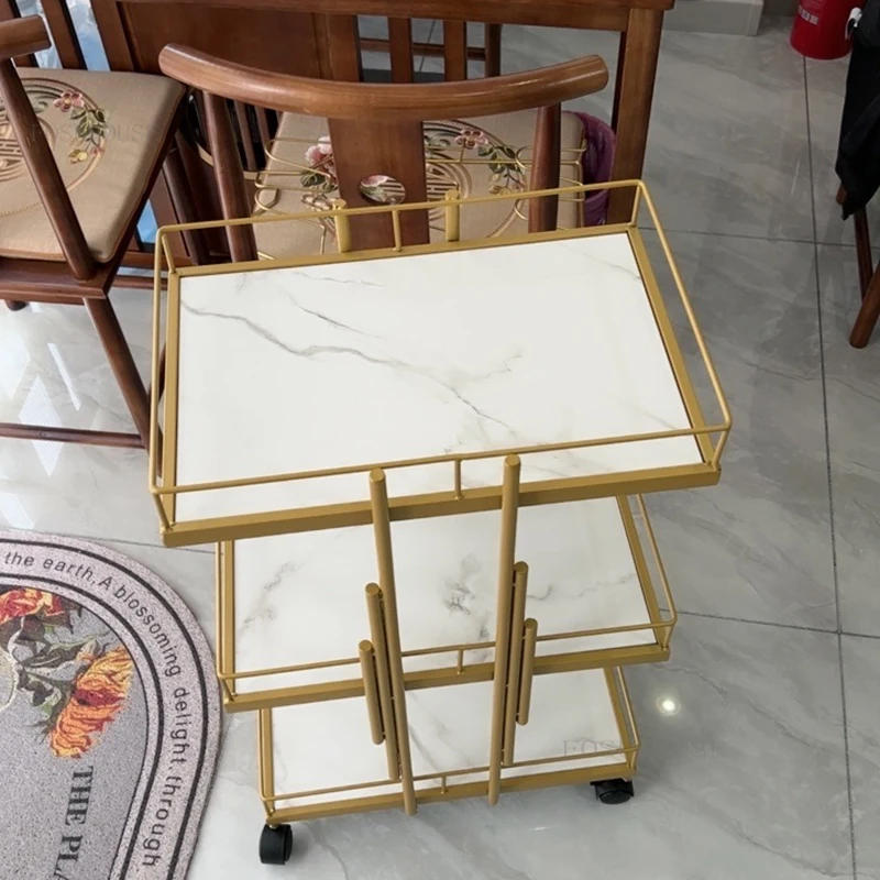 Description Picture 3 of itemLuxury Iron Salon Trolleys Salon Furniture Manicure Mobile Tools Trolley Modern Commercial Multi-layer Storage Beauty Cart