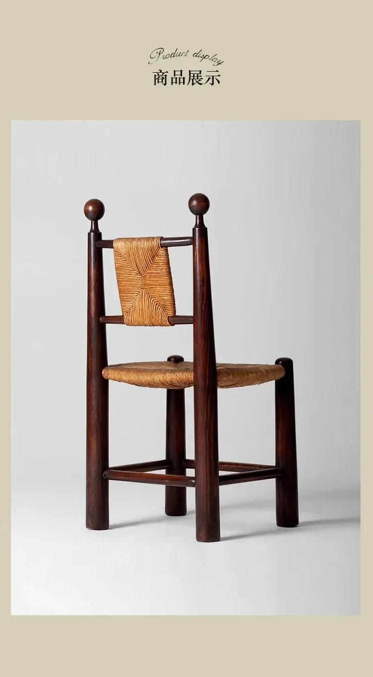 Description Picture 5 of itemBackrest Wooden Dining Chair Living Room Nordic Restaurant Designer Dining Chair Luxury Sillas De Comedor Home Furniture LV40DC