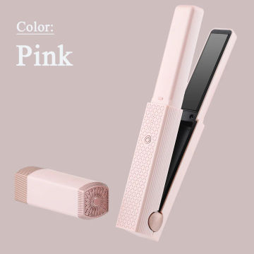 Hair Straightener Cordless Usb Hair Straightener Mini Ceramics Hair Curler 3 Constant Temperature Portable Flat Iron for Travel