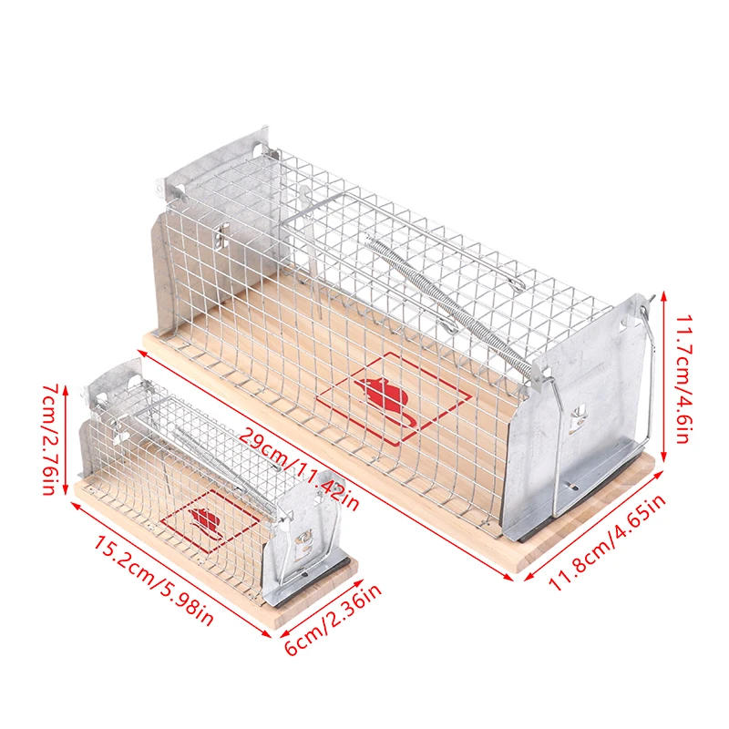 Description Picture 2 of itemIndoor And Outdoor Rats Trap Rats Cage Pout Rat Smart Reusable Self-locking Mousetrap Prevent Home From Mice Damage Cage
