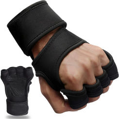 1 Pair Wrist Protector Gym Wristbands Weight Lifting Gym Training Gloves Women Men Fitness Bodybuilding Hand Grips Palm Gloves