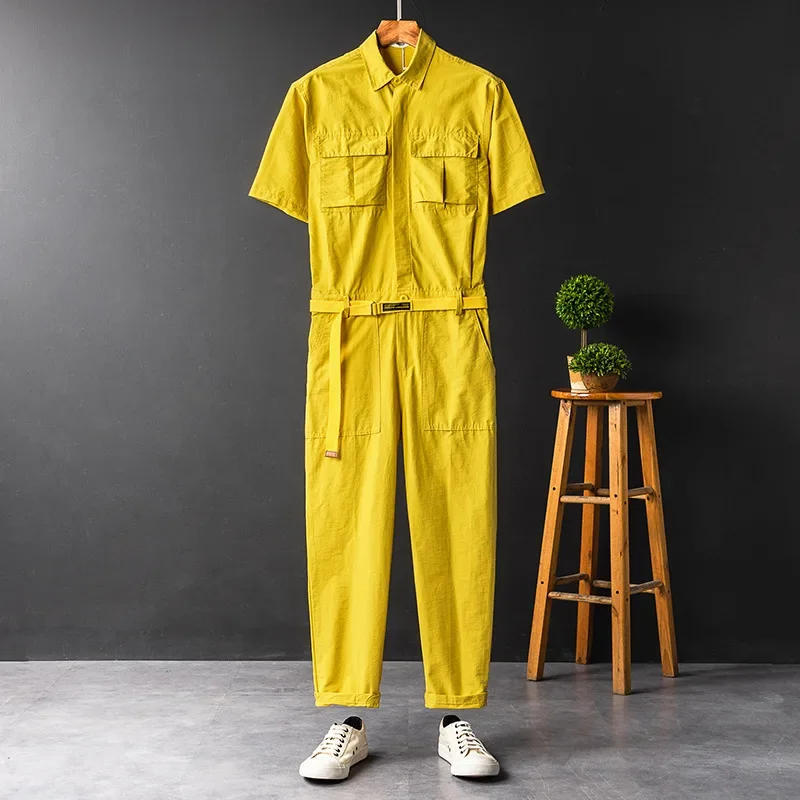 Description Picture 6 of itemFamily Health Manager Housekeeping Working Overall Cleaning Work Wear Summer Short Sleeve Jumpsuit Streetwear Coverall Trousers