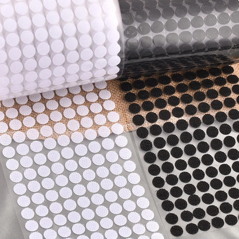 Description Picture 2 of itemSelf Adhesive Fasteners Hook and Loop Tape Dot Sticker 10/15/20/25/30mm Nylon Sticky Dots Adesivo Redondo Craft DIY Accessories