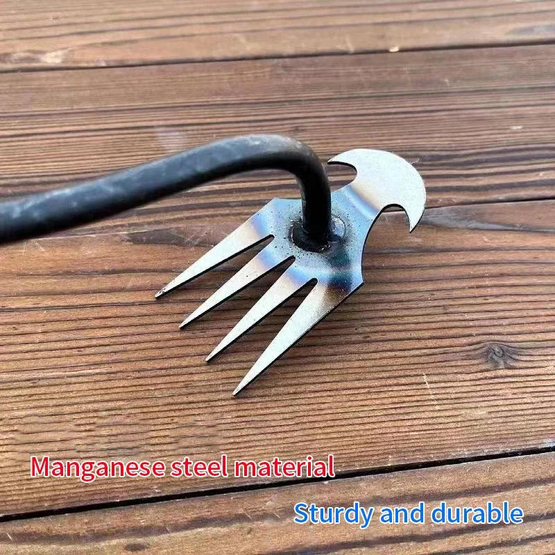 Description Picture 5 of itemWeeding Artifact Uprooting Weeding Tool Steel Weed Puller 4 Teeth Dual Purpose Weeder Hand Remover Tool For Garden