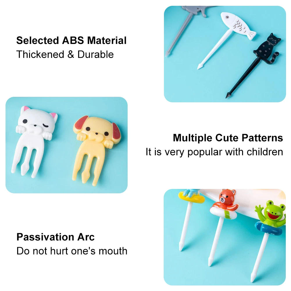Description Picture 5 of itemLunch Box Fruit Picks Mini Creative Fruit Cake Dessert Food Forks Kids Snack Decor Forks Bento Salad Decor Cake Picks Toothpick