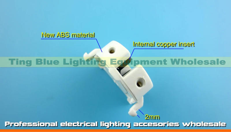 Description Picture 6 of item(10pcs) T8 lamp holder LED fluorescent lamp holder G13 grille lamp holder advertising light box lamp tube lighting wardrobe lamp