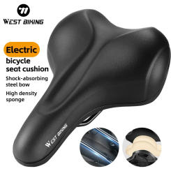 WEST BIKING Bike Saddle High Elastic Shockproof MTB Road Bicycle Cushion Waterproof Ergonomic Cycling Seat Bike Accessories