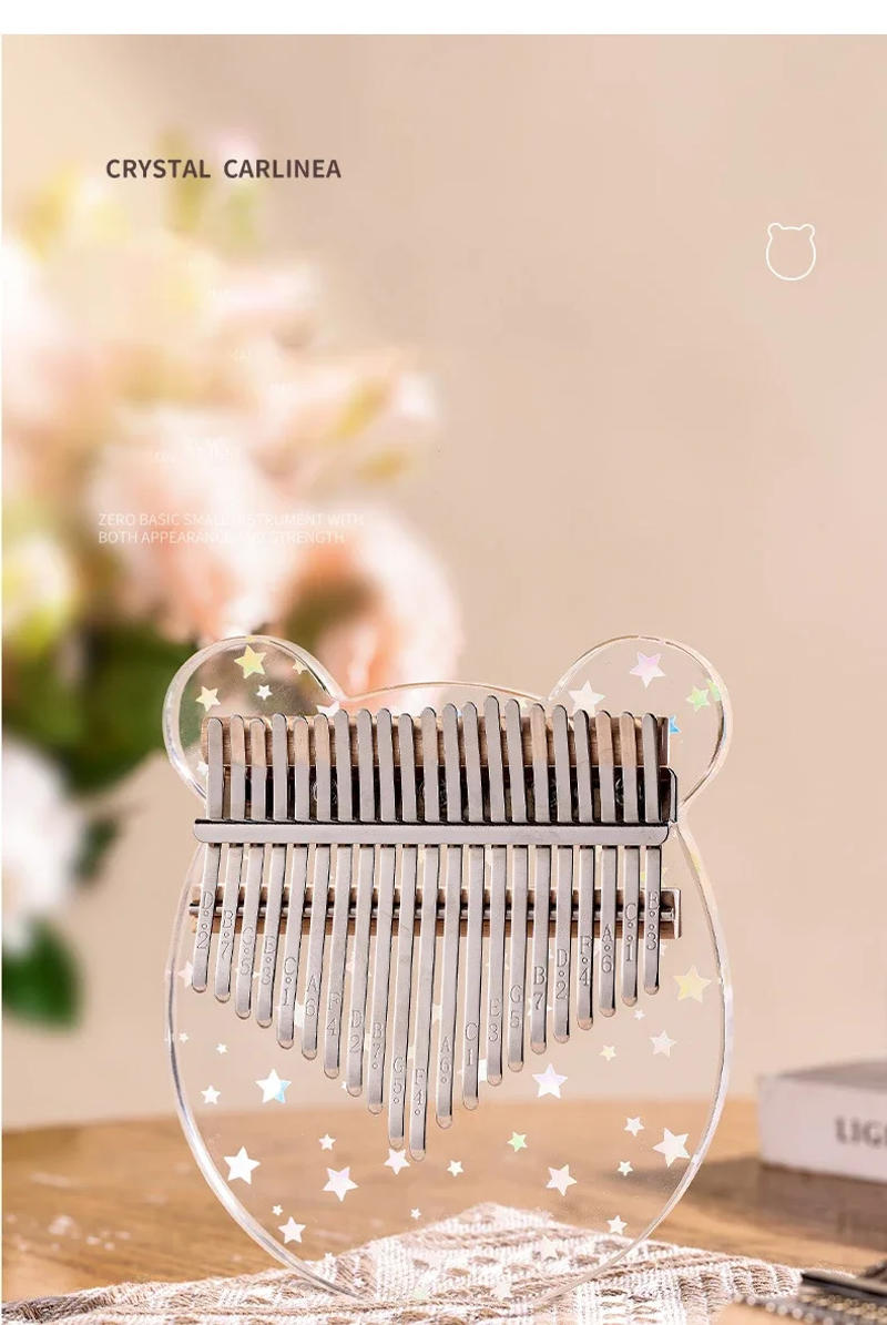 Description Picture 6 of itemHLURU Kalimba 17 21 Key Thumb Piano Acrylic Crystal Kalimba 17 21 Key Finger Piano For Beginners And Child Keyboard Instrument