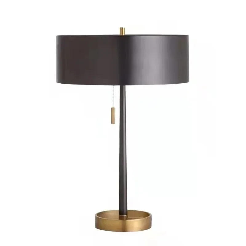 Description Picture 6 of itemModern simple black hardware desk lamp designer American retro model room living room study bedroom bedside lampторшерمصباح ارضي