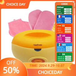 Paraffin Heater with Gloves Boot Wax Set Spa Machine Facial Treatment Epilator Home Bath Bath Wax Pot Heater Professional Salon