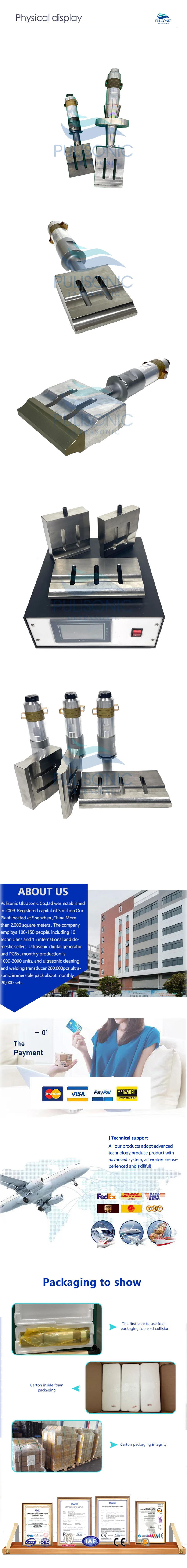 Description Picture 3 of itemFabric Mask Welder Ultrasonic Piezoelectric Sensor And 20Khz Tool Head