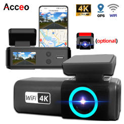 Acceo B55P Dashcam Auto 4K Car Recorder With GPS WIFI Car DVR Support Night Vision 24H Parking Mode 1080P Rearview Video Camera