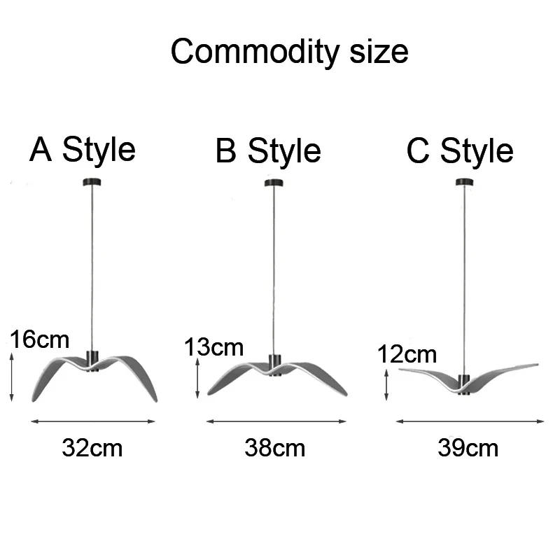 Description Picture 4 of itemNew Resin Brokis Pendant Lamp For Living Room  Night Birds Silhouette Sky Freedom Bird Seagull Indoor  Lighting Decor