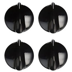 4 Pcs Stove Knobs, Range Knobs Gas Stove Black Range/Stove/Cooktop/Ovens WB03T10236