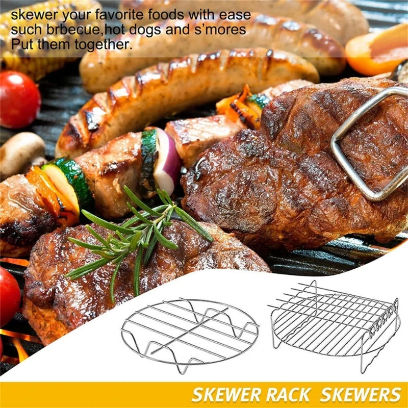 Description Picture 4 of itemCarbon Steel Steaming Rack Kitchen Tool for 5.8Qt Air Fryer Dropshipping