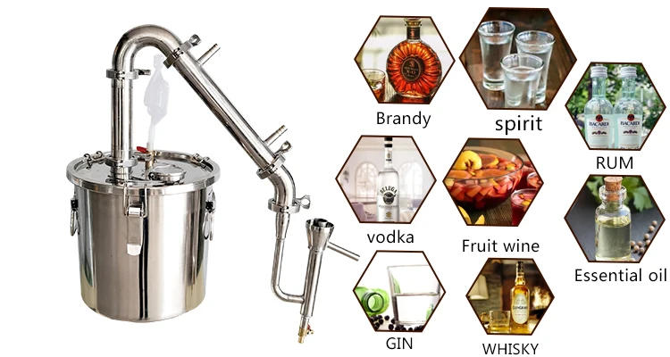 Description Picture 2 of item70L Household Alcohol Distiller Stainless Steel Wine Making Equipment Rum Making Machine Private Distillery