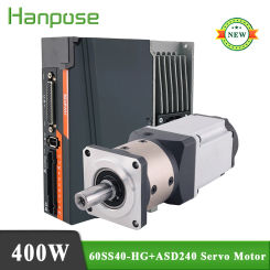 HANPOSE ac servo motor with drive kit 220V 2.5A 1.3N.m 60SS40-HG10-1 High precision planetary reducer 400W gearbox Servo Motor