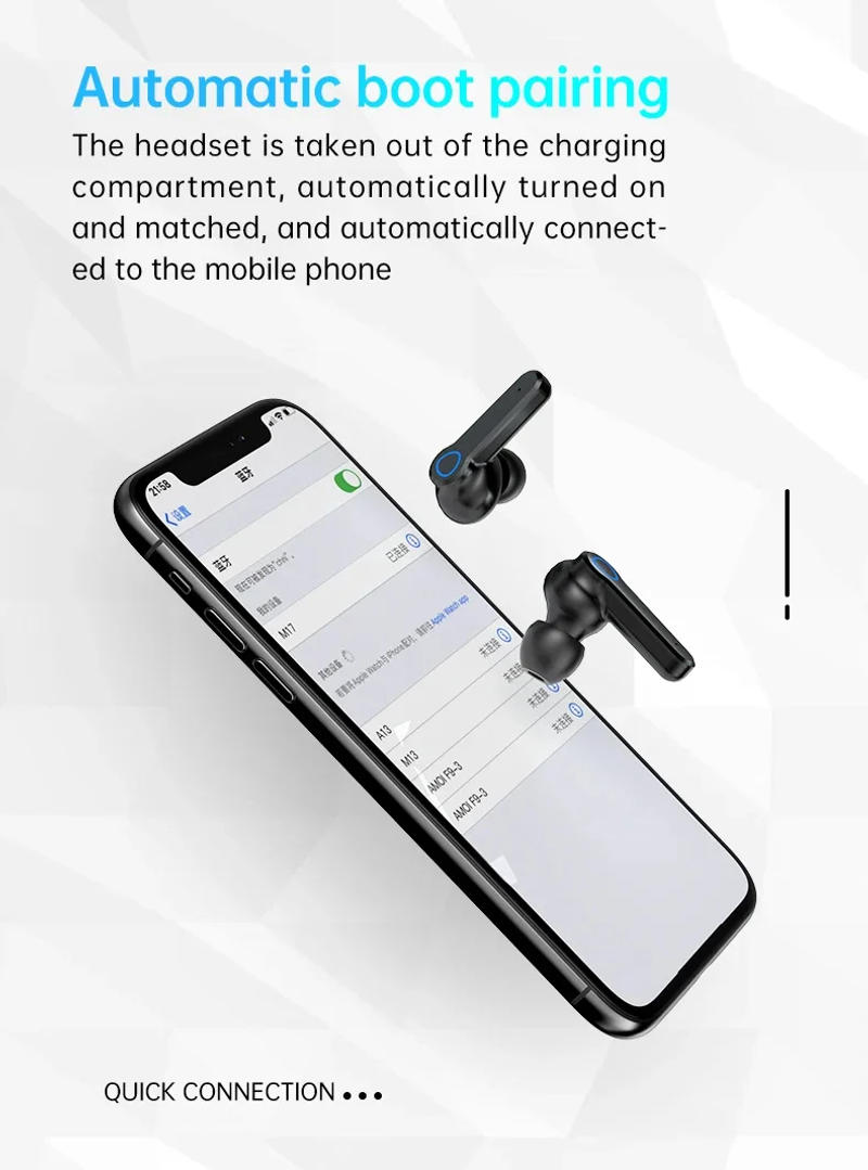 Description Picture 3 of itemM19 Bluetooth Headset Wireless Tws Gaming Support Noise-cancelling Touch In-ear Mini Emergency Power Bank Headset