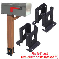 2pcs Adjustable Pergola Post Anchor Base Brackets Kit For Deck Railing Mailbox Multifuctional Metal Post Brackets