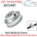 2GT 2M Timing Pulley 42 44 Teeth Aperture 5/6/8/10/12/14/15mm Suitable for GT2 Synchronous Belt Width 6/10mm 3D Printer Parts